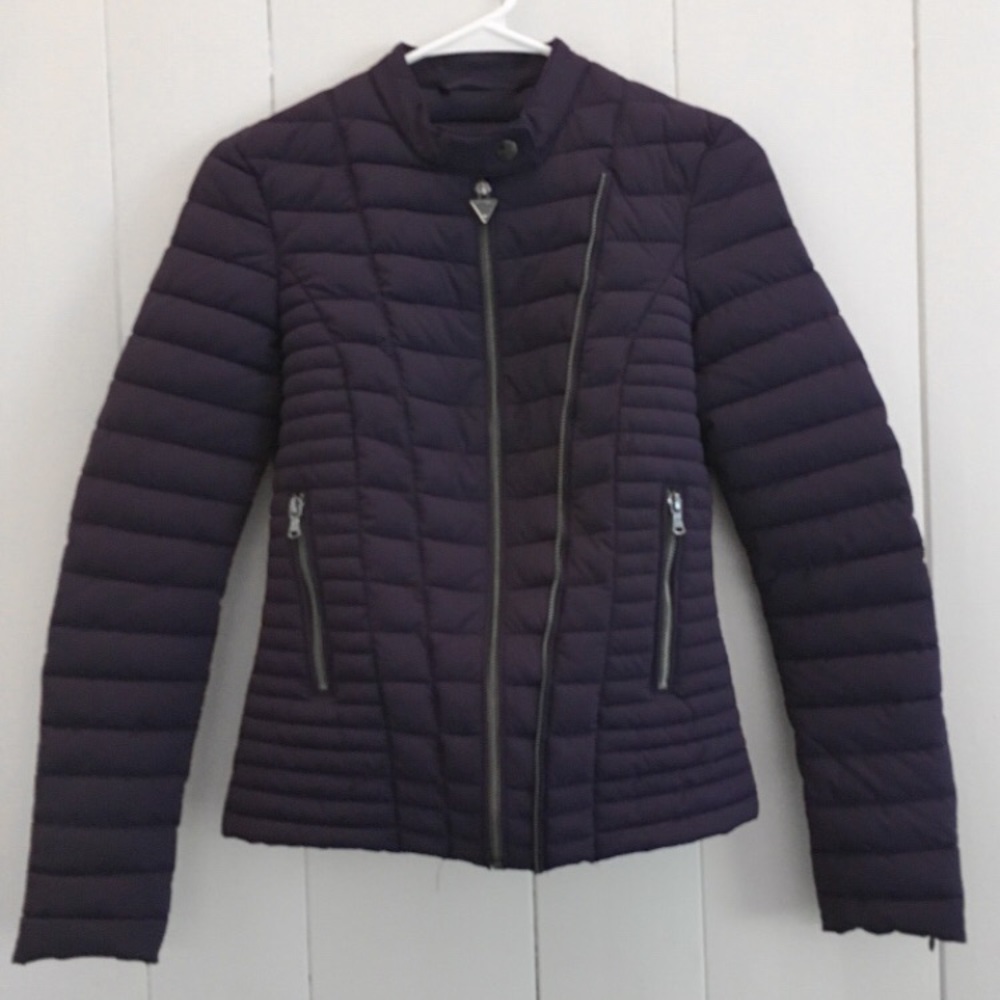 Eggplant/plum Guess coat-jacket